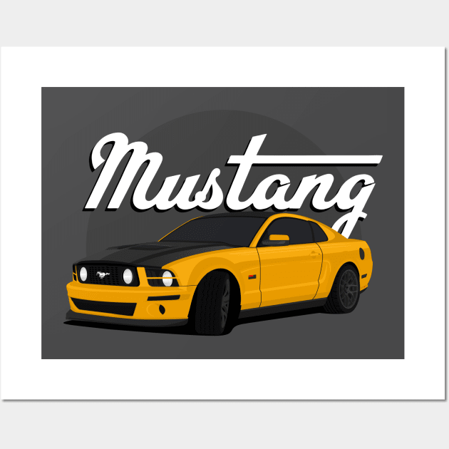 classic cars - yellow shinning color Wall Art by masjestudio